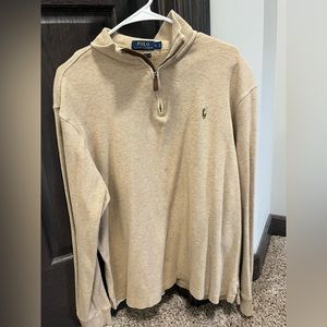 Large Beige Ralph Lauren Estate Rib Pull Over